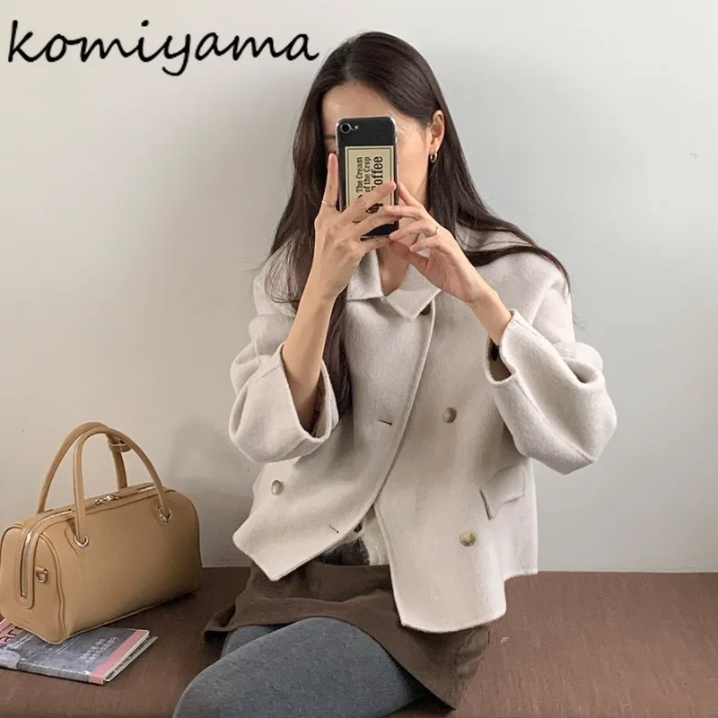 Laple Neck Women 2025 Outerwears Double Breasted Ropa Mujer Vintage Casual Abrigos Invierno Temperament Jacket Jackets
Laple Neck Women 2025 Outerwears Double Breasted Ropa Mujer Vintage Casual Abrigos Invierno Temperament Jacket Jackets