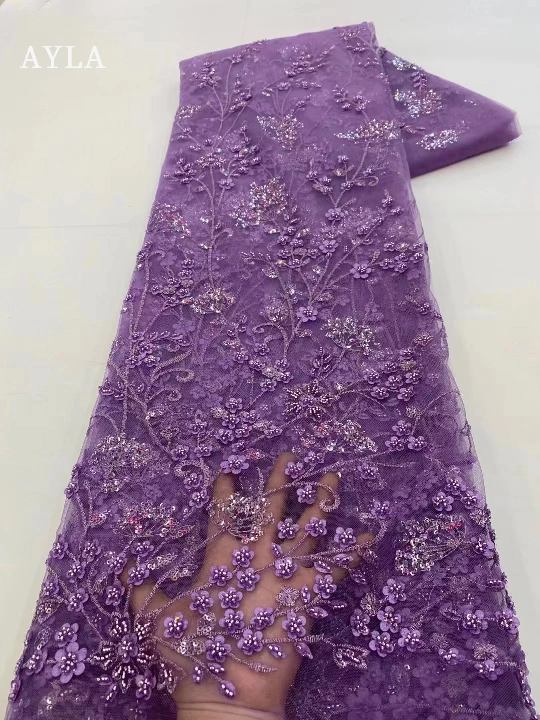 Luxurious African 3d Lace Fabric with Sequin beaded Tulle Lace Fabric 2023 High Quality Embroidery French Mesh Fabric for Bridal
Luxurious African 3d Lace Fabric with Sequin beaded Tulle Lace Fabric 2023 High Quality Embroidery French Mesh Fabric for Bridal