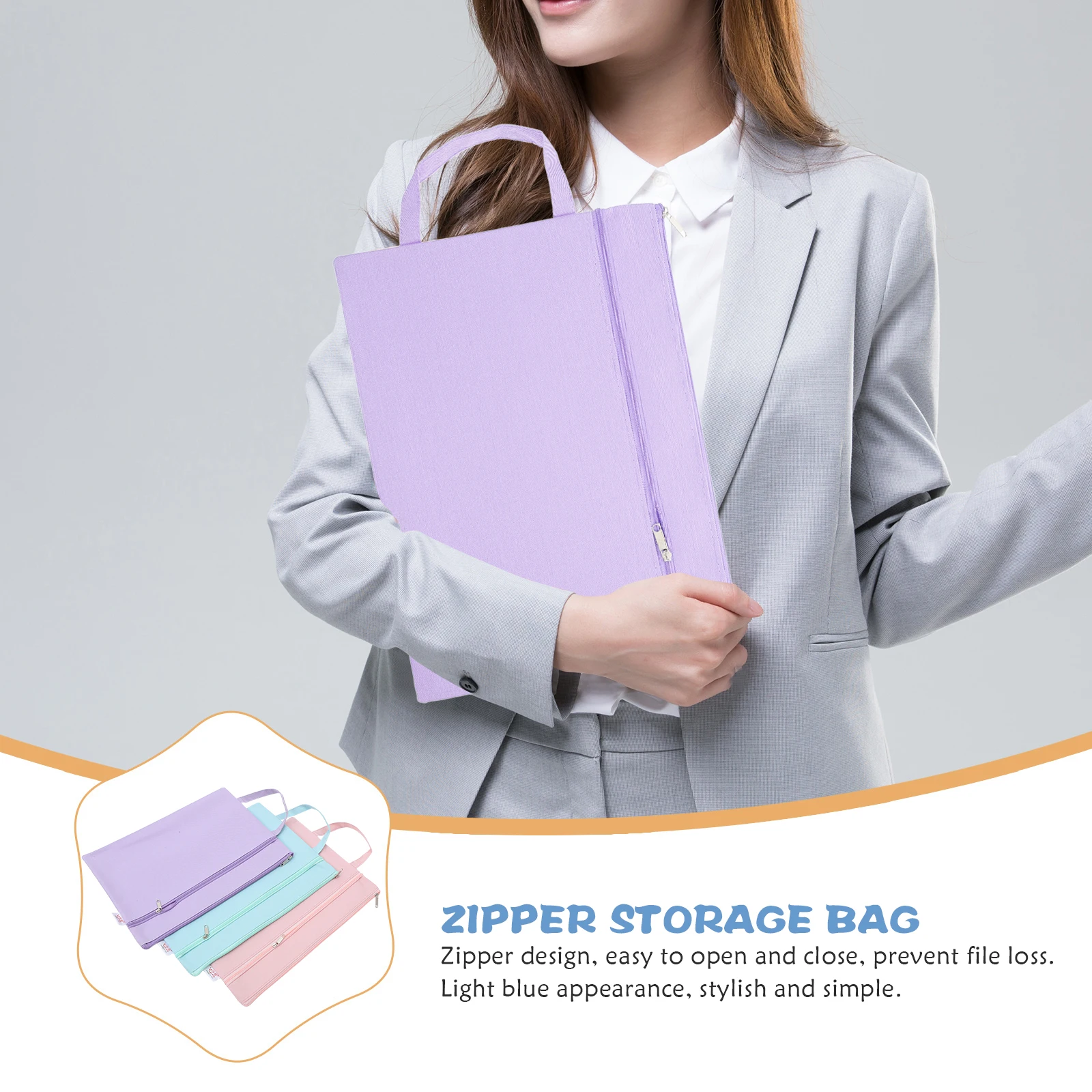 3 Pcs A4 Waterproof Large Capacity Zipper Pouch Oxford Cloth File Bags for Office Study Portable Storage Organizer
3 Pcs A4 Waterproof Large Capacity Zipper Pouch Oxford Cloth File Bags for Office Study Portable Storage Organizer