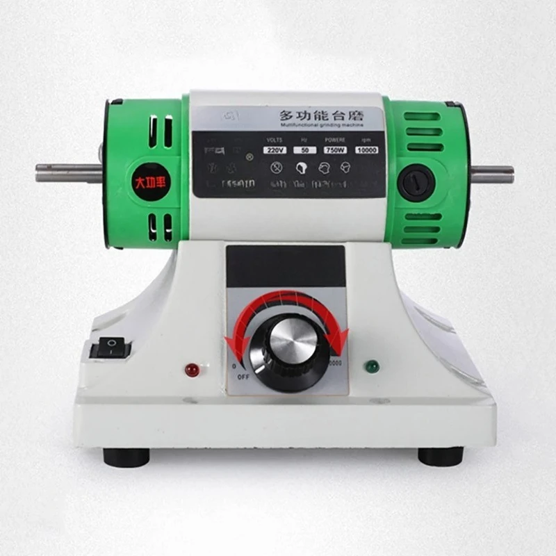 Electric Bench Polishing Grinding Machine Gem Jewelry Rock Grinder Desktop Lathe Polisher Adjustable Speed 0-10000RPM 750W
Electric Bench Polishing Grinding Machine Gem Jewelry Rock Grinder Desktop Lathe Polisher Adjustable Speed 0-10000RPM 750W