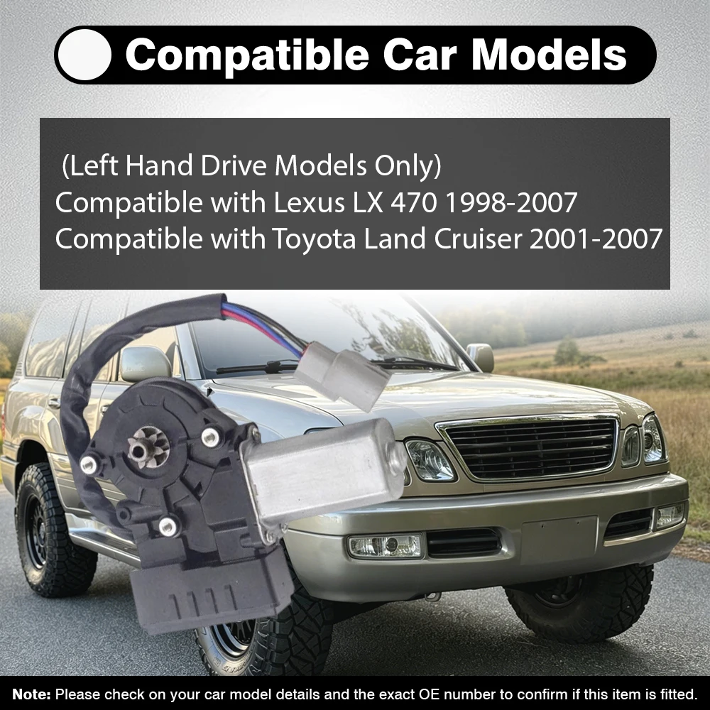 Power Window Regulator Lifter Motor for Toyota Land Cruiser 2001-2007 for Lexus LX 470 1998-2007 85720-60130 85710-60140
Power Window Regulator Lifter Motor for Toyota Land Cruiser 2001-2007 for Lexus LX 470 1998-2007 85720-60130 85710-60140