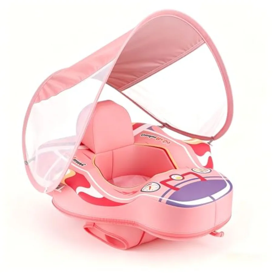 Baby Pool Float with Canopy, Inflation-Free Airplane Seat Ring, Blue and Pink, for Ages 6-36 Months
Baby Pool Float with Canopy, Inflation-Free Airplane Seat Ring, Blue and Pink, for Ages 6-36 Months