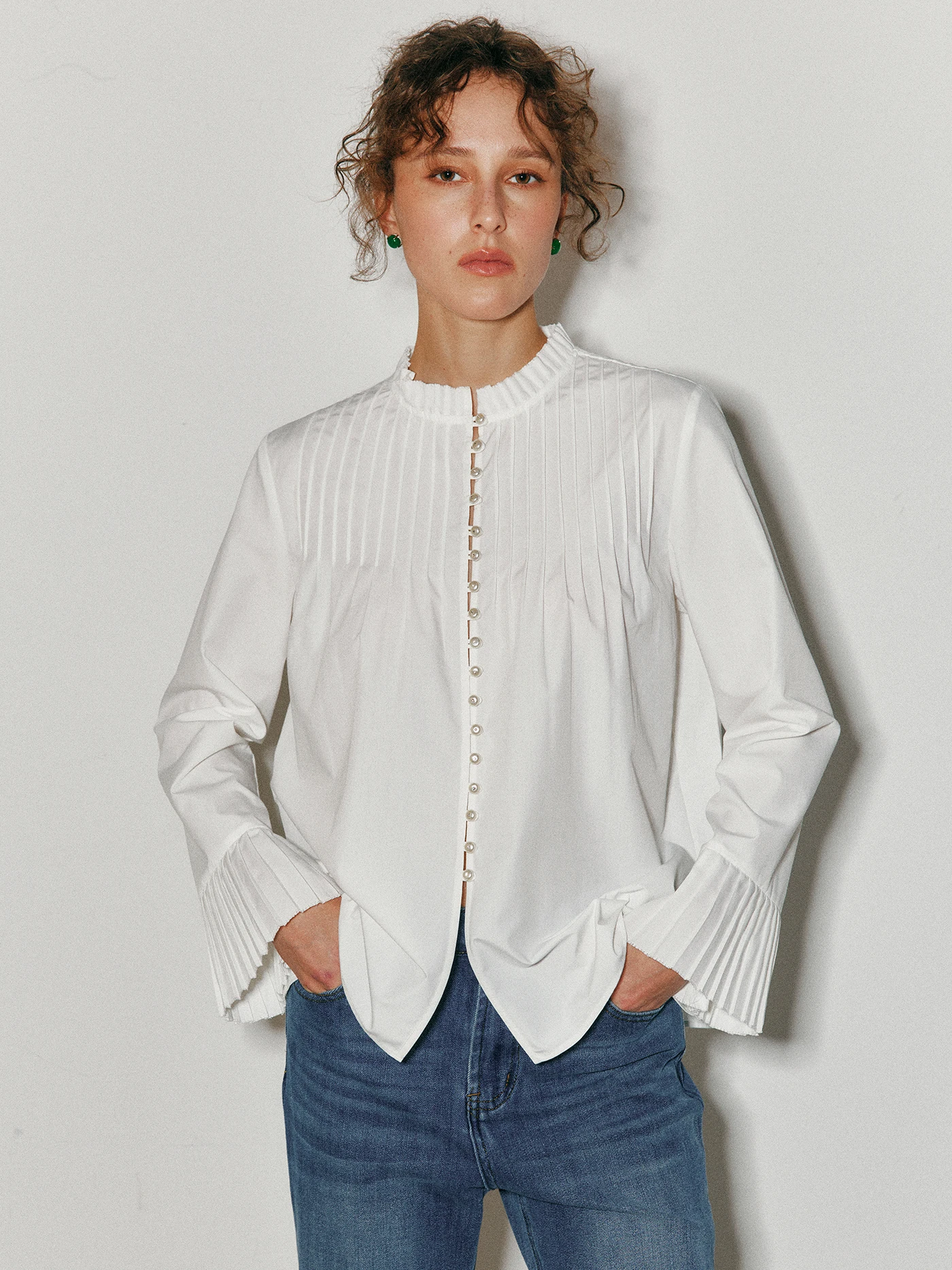 Anti-Wrinkle Tu Gauze Accordion Pleat irt Top Heavy-Du Pred Smooth Lace Collar French Sle Loose Fit Polyester Long...
Anti-Wrinkle Tu Gauze Accordion Pleat irt Top Heavy-Du Pred Smooth Lace Collar French Sle Loose Fit Polyester Long...