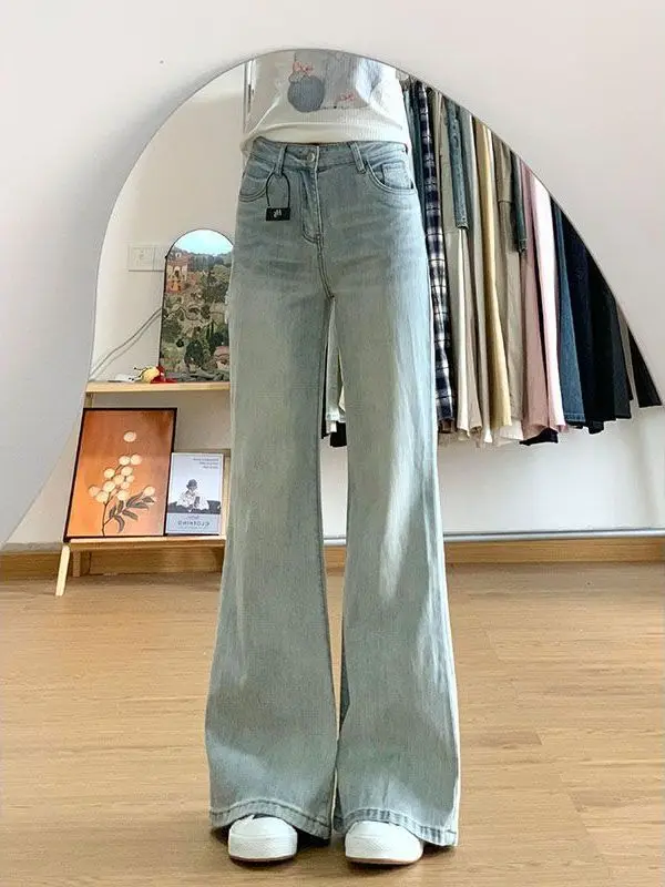Light Blue High Waist Wide Leg Jeans Women's Summer New Style Loose Fit Casual Washed Micro Flared Denim Pants Slimming Effect
Light Blue High Waist Wide Leg Jeans Women's Summer New Style Loose Fit Casual Washed Micro Flared Denim Pants Slimming Effect