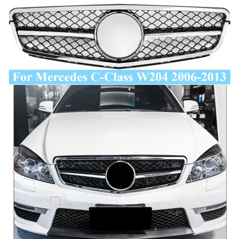For Mercedes C-Class W204 2006-2013 Grill | 2 Bars/1 Bar/Mesh Star Style Front Grille | Direct Fit Replacement | OEM Upgrade
For Mercedes C-Class W204 2006-2013 Grill | 2 Bars/1 Bar/Mesh Star Style Front Grille | Direct Fit Replacement | OEM Upgrade