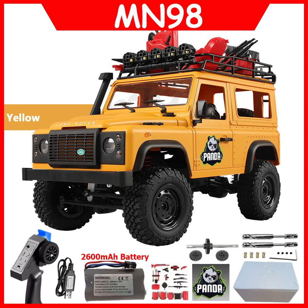 MN99S MN98 1:12 RC Car 4WD MN Model RTR Version 2.4G Remote Control Car Off-road Climbing Defender RC Truck Toys As Kids Gift
MN99S MN98 1:12 RC Car 4WD MN Model RTR Version 2.4G Remote Control Car Off-road Climbing Defender RC Truck Toys As Kids Gift