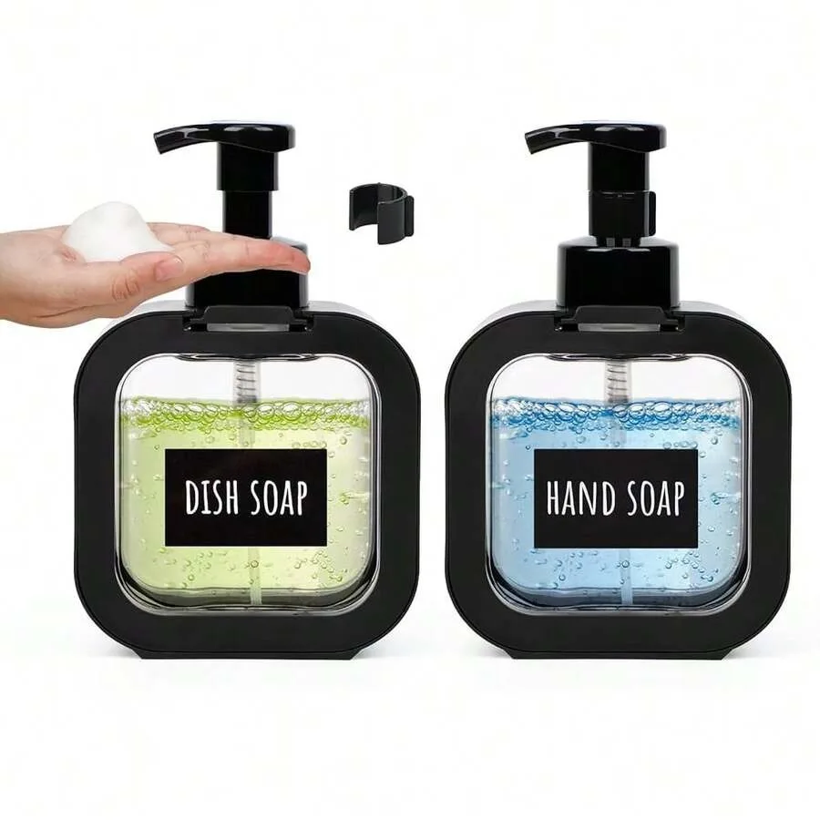 Segbeauty 16.9oz Black Foam Soap Dispensers, 500ml Square Plastic Foaming Dish Soap Dispenser, 2pcs Empty Foam Pump Bottles Ref
Segbeauty 16.9oz Black Foam Soap Dispensers, 500ml Square Plastic Foaming Dish Soap Dispenser, 2pcs Empty Foam Pump Bottles Ref