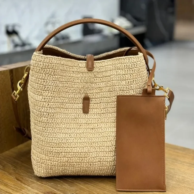 Raffia Crochet Straw Bag Shoulder Bags Women Bags Crossbody Tote 2-in-1 Mini Purse High Quality Beach Bag Luxurys Handbags
Raffia Crochet Straw Bag Shoulder Bags Women Bags Crossbody Tote 2-in-1 Mini Purse High Quality Beach Bag Luxurys Handbags