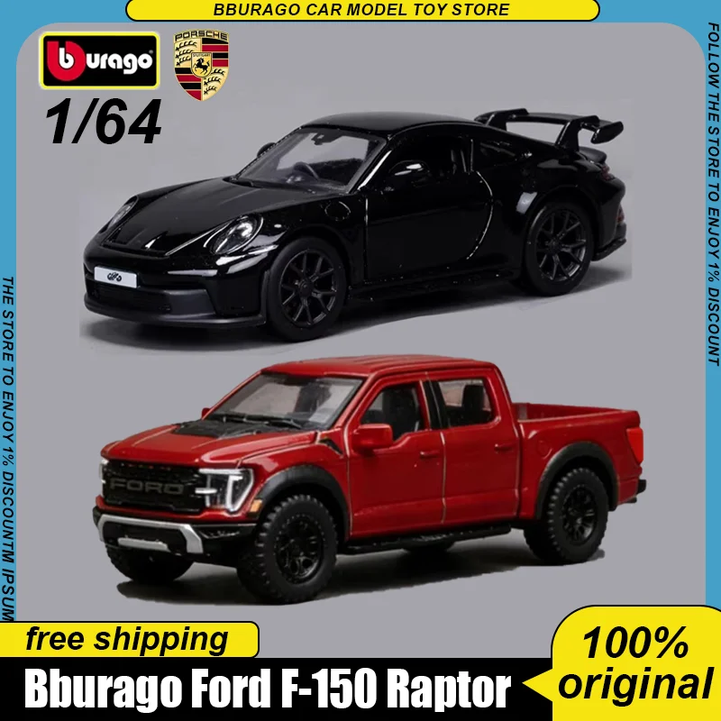 New In Stock Bburago 1:64 Ford F-150 Raptor Porsche 911 Gt3 Alloy Miniature Diecast Model Porsche Sports Ford Pickup Car Toys
New In Stock Bburago 1:64 Ford F-150 Raptor Porsche 911 Gt3 Alloy Miniature Diecast Model Porsche Sports Ford Pickup Car Toys