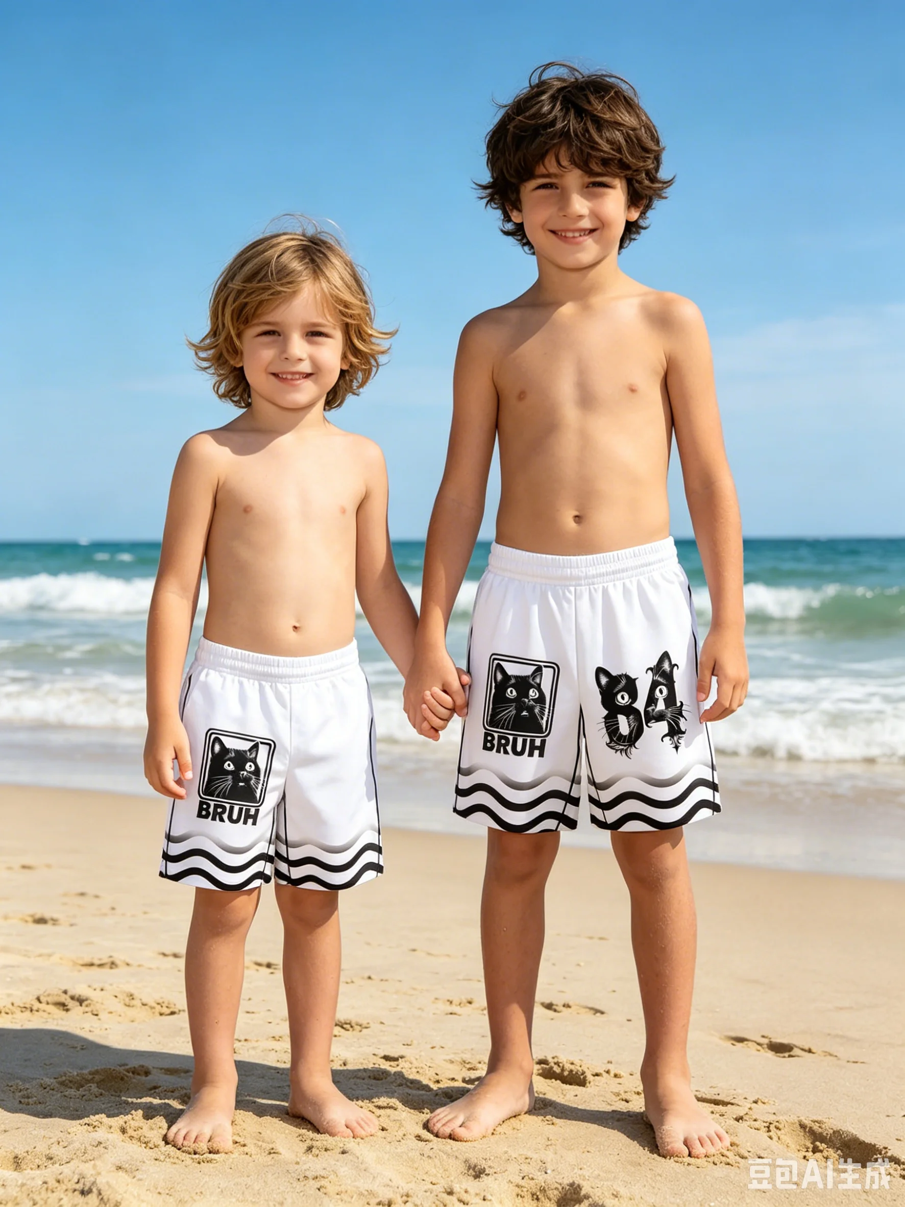 Hot Selling Cat Printed 3D Sports Shorts with Black and White Contrasting Colors, Children's Breathable Basketball Beach Shorts
Hot Selling Cat Printed 3D Sports Shorts with Black and White Contrasting Colors, Children's Breathable Basketball Beach Shorts