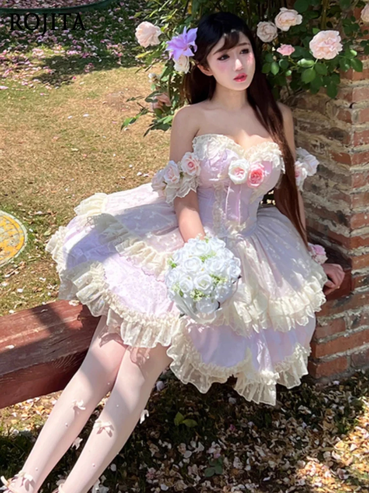 Rose Princess Dress 2025 Summer Fairy Style Romantic Atmosphere Strapless Dress Sensual Y2K Dress for Women Pink Dresses
Rose Princess Dress 2025 Summer Fairy Style Romantic Atmosphere Strapless Dress Sensual Y2K Dress for Women Pink Dresses