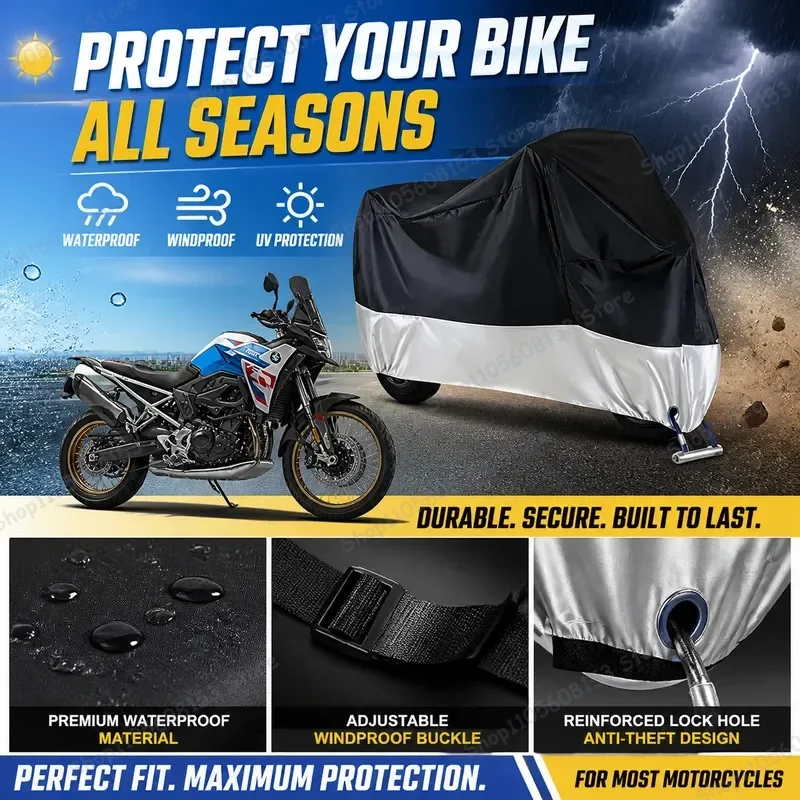 For BMW F900 GS For Motorcycle Cover Waterproof Dustproof UV Resistant All Weather Outdoor Indoor Scooter Bike Cover
For BMW F900 GS For Motorcycle Cover Waterproof Dustproof UV Resistant All Weather Outdoor Indoor Scooter Bike Cover