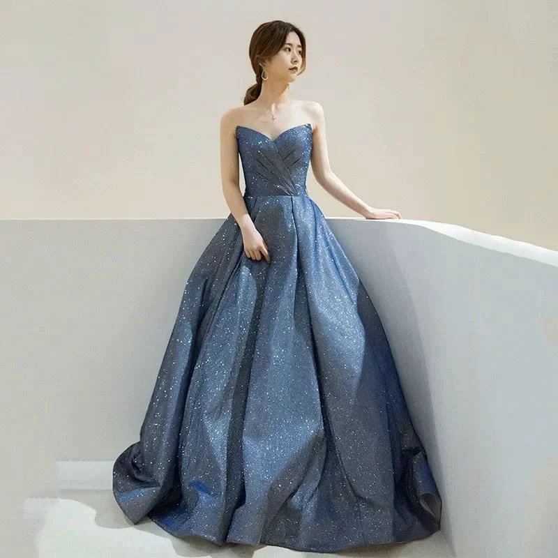 It's Yiiya Evening Dress Strapless Shiny Navy Blue Pleat Strapless Lace up A-line Floor Length Plus size Women Party Formal Gown
It's Yiiya Evening Dress Strapless Shiny Navy Blue Pleat Strapless Lace up A-line Floor Length Plus size Women Party Formal Gown