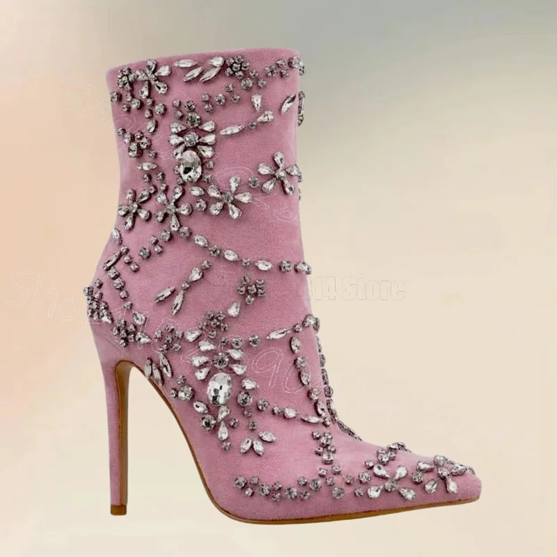 Crystal Flower Rose Red Pointed Toe Boots Side Zipper Women Shoes Thin High Heels Party Banquet Dating 2025 Zapatos Para Mujere
Crystal Flower Rose Red Pointed Toe Boots Side Zipper Women Shoes Thin High Heels Party Banquet Dating 2025 Zapatos Para Mujere