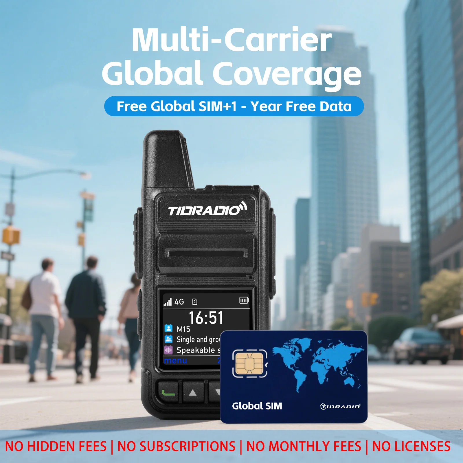 TIDRADIO TD-M15 Global POC Radio with 1 Year Sim Card Walkie Talkie Long Range 4G Network 5000 Miles for Hiking and Camping
TIDRADIO TD-M15 Global POC Radio with 1 Year Sim Card Walkie Talkie Long Range 4G Network 5000 Miles for Hiking and Camping