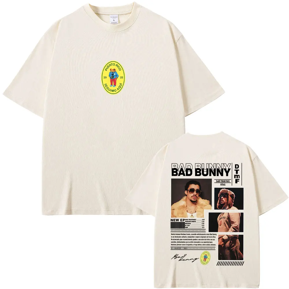 Rapper Bad Bunny Album Tour 2025 T-shirt Debí Tirar Más Fotos DTMF Graphic T-shirts Men Women Hip Hop Fashion Oversized T-shirts
Rapper Bad Bunny Album Tour 2025 T-shirt Debí Tirar Más Fotos DTMF Graphic T-shirts Men Women Hip Hop Fashion Oversized T-shirts