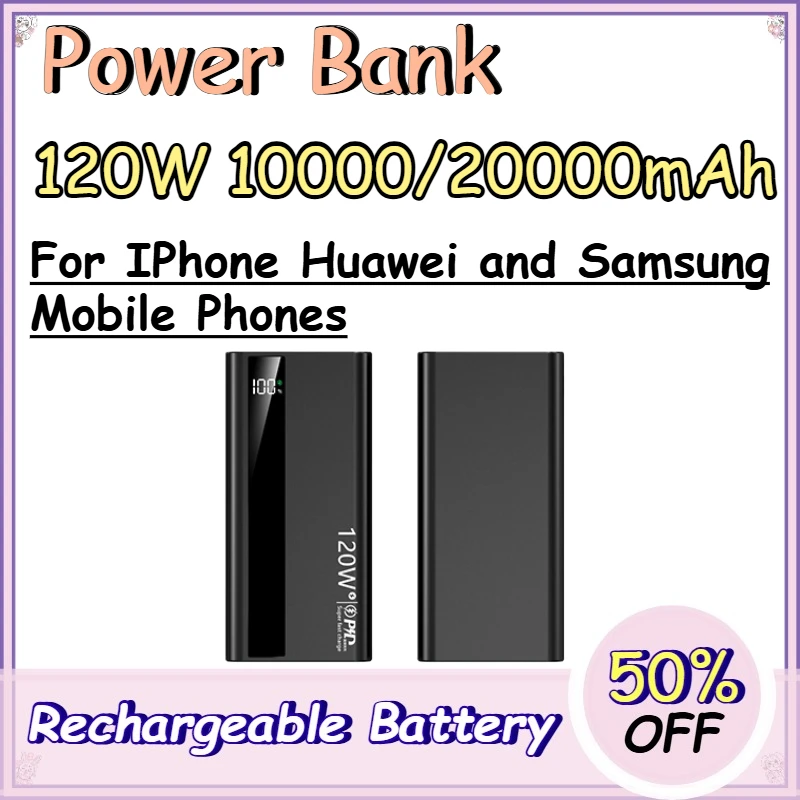 120W 10000/20000mAh Power Bank for IPhone Huawei and Samsung Mobile Phones Portable Power Bank with Built-in LED Digital Display
120W 10000/20000mAh Power Bank for IPhone Huawei and Samsung Mobile Phones Portable Power Bank with Built-in LED Digital Display