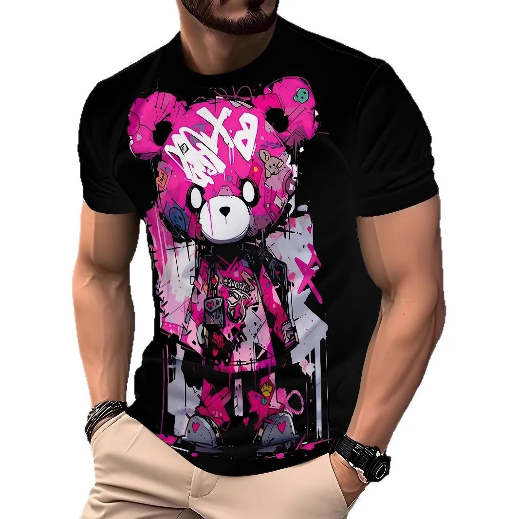 Летняя мужская повседневная футболка с 3D цифровым принтом и мультяшным рисунком, свободный пуловер с короткими рукавами и круглым вырезом для мужчин
Летняя мужская повседневная футболка с 3D цифровым принтом и мультяшным рисунком, свободный пуловер с короткими рукавами и круглым вырезом для мужчин