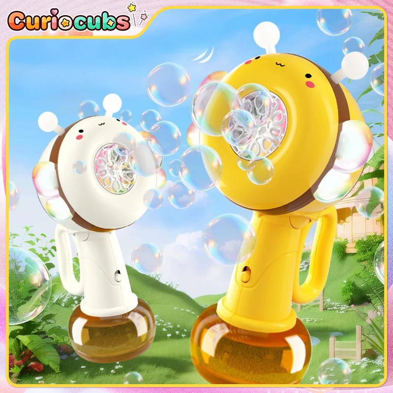 Bee Bubble Gun Automatic Handheld Shaking Head Soap Bubble Blower Machine Outdoor Game Kid Toy Party Wedding Birthday Gift
Bee Bubble Gun Automatic Handheld Shaking Head Soap Bubble Blower Machine Outdoor Game Kid Toy Party Wedding Birthday Gift
