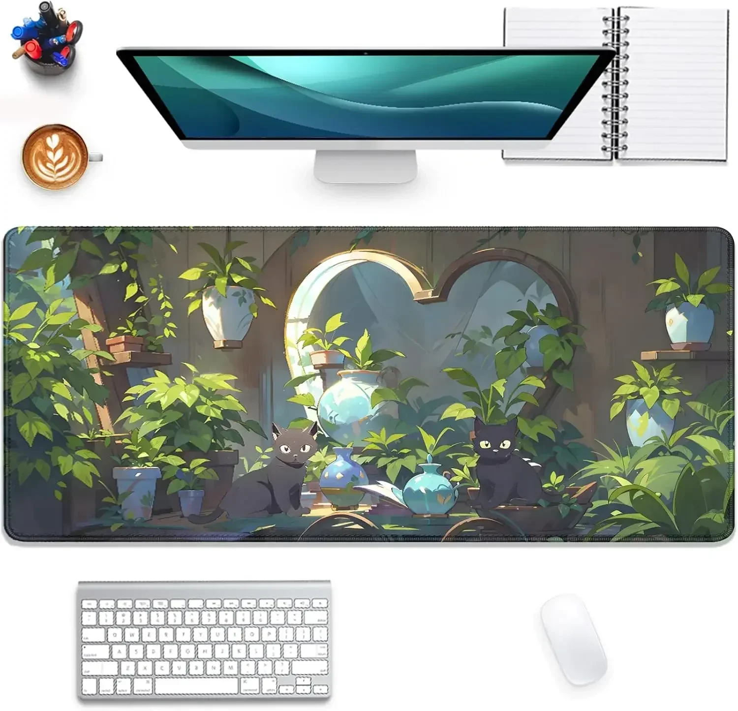 Lofi Cat Green Plant Gaming Mouse Pad PC Accessories Non-Slip Waterproof Rubber Keyboard Table Mats for Office Laptop Home Desk
Lofi Cat Green Plant Gaming Mouse Pad PC Accessories Non-Slip Waterproof Rubber Keyboard Table Mats for Office Laptop Home Desk