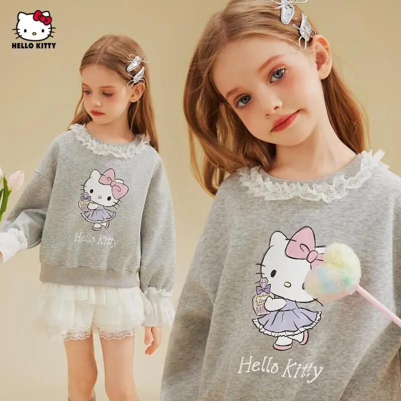 Толстовка Sanrio Hello Kitty, хлопковая, для девочек, весна-осень, с милым кружевным воротником, новинка 2025 года, модная одежда с мультяшным принтом
Толстовка Sanrio Hello Kitty, хлопковая, для девочек, весна-осень, с милым кружевным воротником, новинка 2025 года, модная одежда с мультяшным принтом