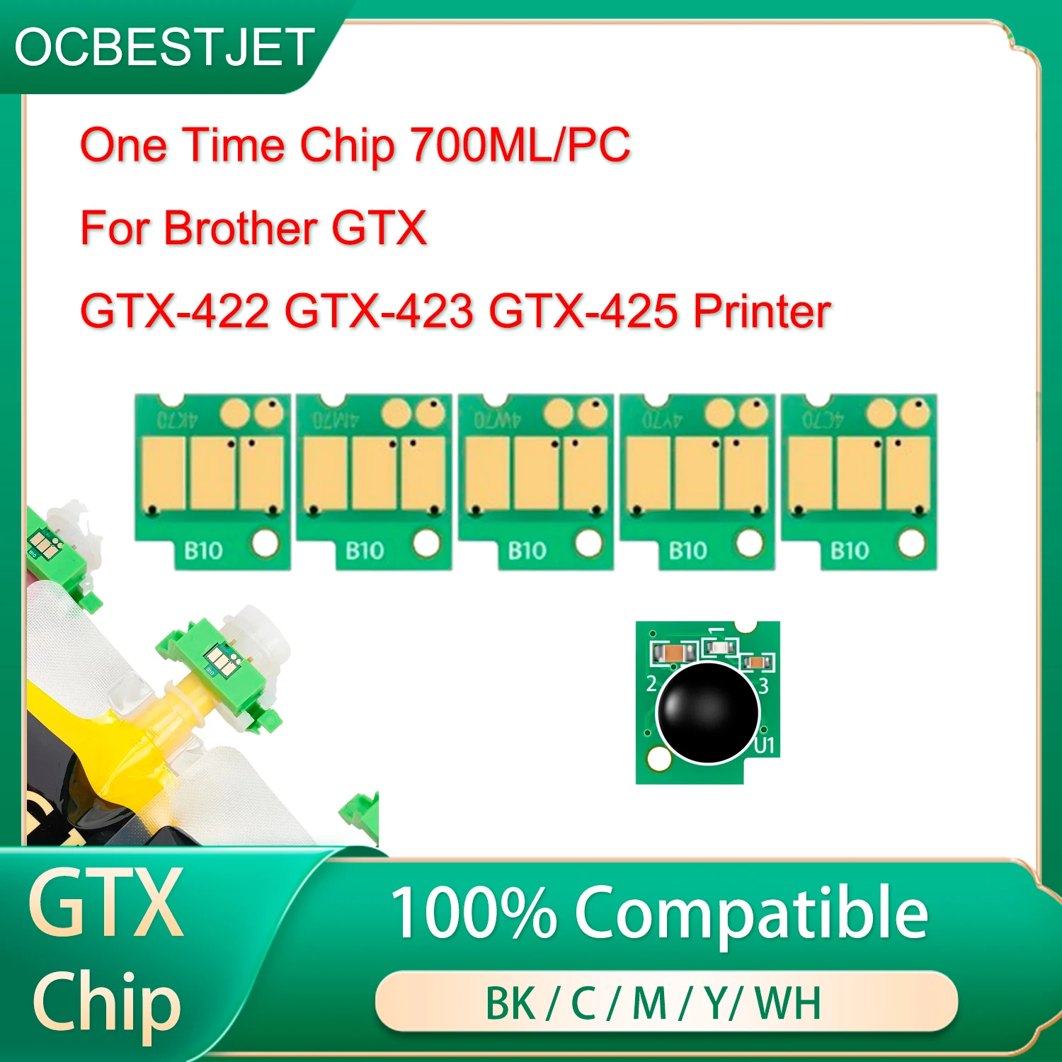 Чип для чернильного картриджа Brother GTX 700 мл для GTX422, GTX423, GTX425, GTX-600, GTX Pro, текстильный, одноразовый.
Чип для чернильного картриджа Brother GTX 700 мл для GTX422, GTX423, GTX425, GTX-600, GTX Pro, текстильный, одноразовый.