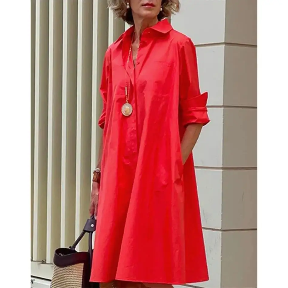 Женская длинная све irt Dr, повседневная свободная посадка из модальной ткани, модная женская одежда, весенний сезон, обычная тонкая одежда
Женская длинная све irt Dr, повседневная свободная посадка из модальной ткани, модная женская одежда, весенний сезон, обычная тонкая одежда