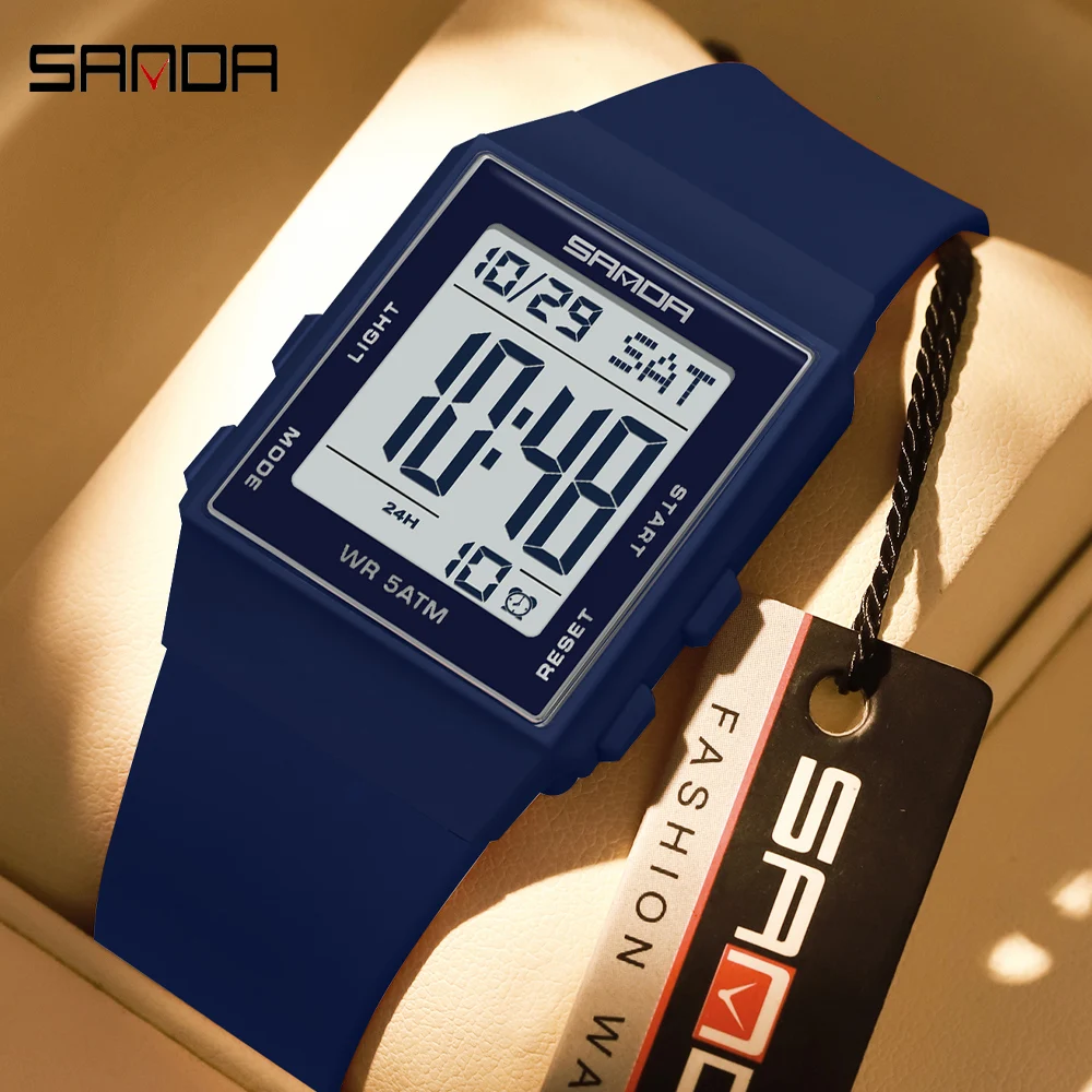 SANDA Ladies Luxury Sports Watch Luminous Waterproof Week Date TPU Soft Strap Digital Quartz Women's Wristwatch
SANDA Ladies Luxury Sports Watch Luminous Waterproof Week Date TPU Soft Strap Digital Quartz Women's Wristwatch