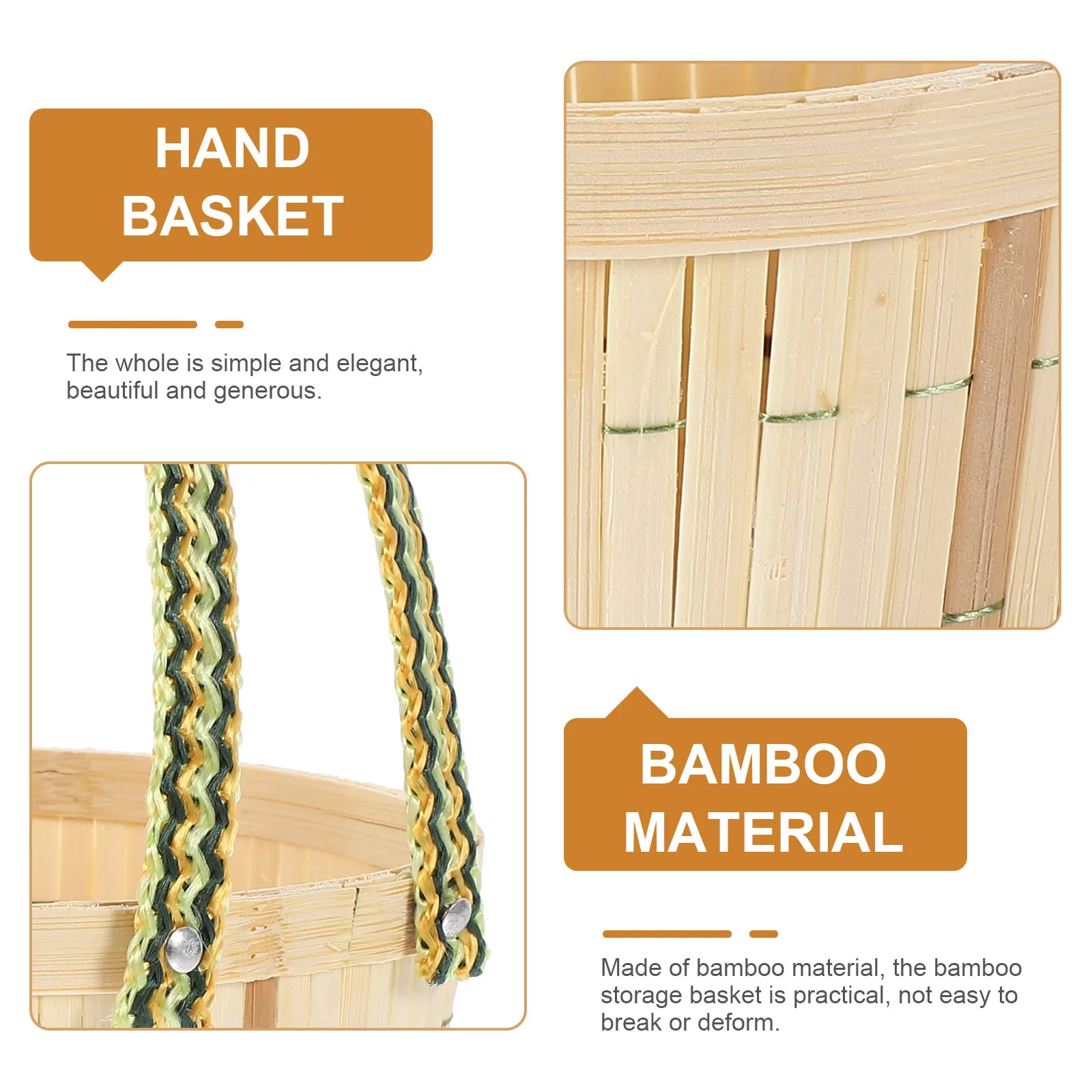 Hand Woven Bamboo Storage Basket Large Capacity Kitchen Storage Basket for Fruit Egg Multipurpose Use Egg Baskets
Hand Woven Bamboo Storage Basket Large Capacity Kitchen Storage Basket for Fruit Egg Multipurpose Use Egg Baskets