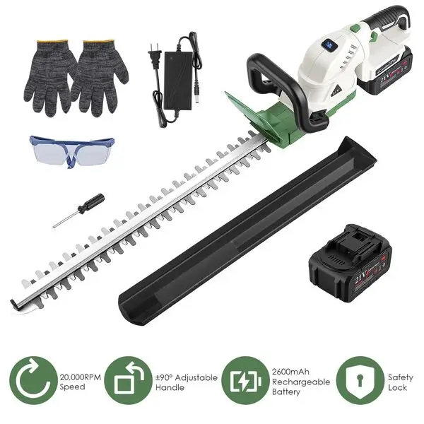 Cordless Hedge Trimmer 21V Handheld Bush Trimmer Electric Grass Shrub Trimmer with Dual-Action Blades
Cordless Hedge Trimmer 21V Handheld Bush Trimmer Electric Grass Shrub Trimmer with Dual-Action Blades