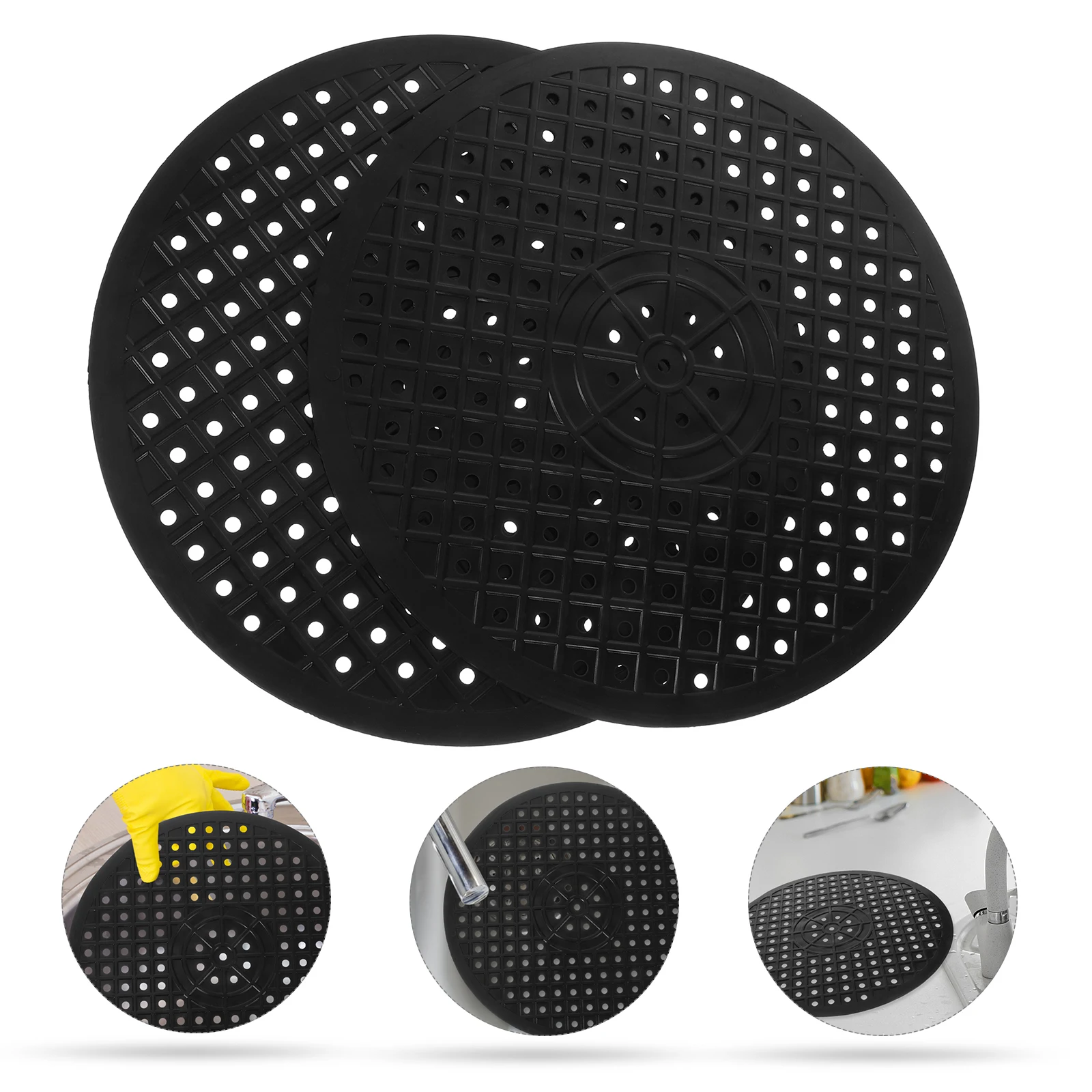 2pcs Drain Mat Set Kitchen Sink Mats for Drying Glassware Dishwasher Safe Foldable Protector Rubber Material Hollow Design No
2pcs Drain Mat Set Kitchen Sink Mats for Drying Glassware Dishwasher Safe Foldable Protector Rubber Material Hollow Design No