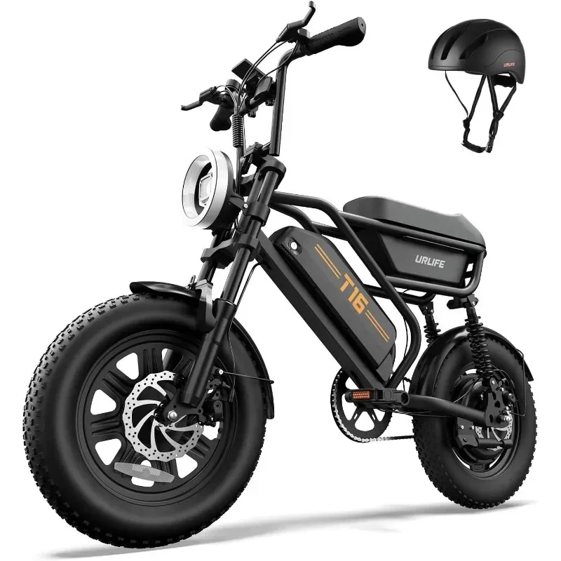 URLIFE Electric Bike for Adults/Teens, 16" Fat Tire Electric Dirt Bike with Storage Box, 1000W Motor, 48V 13AH Removable Battery
URLIFE Electric Bike for Adults/Teens, 16" Fat Tire Electric Dirt Bike with Storage Box, 1000W Motor, 48V 13AH Removable Battery