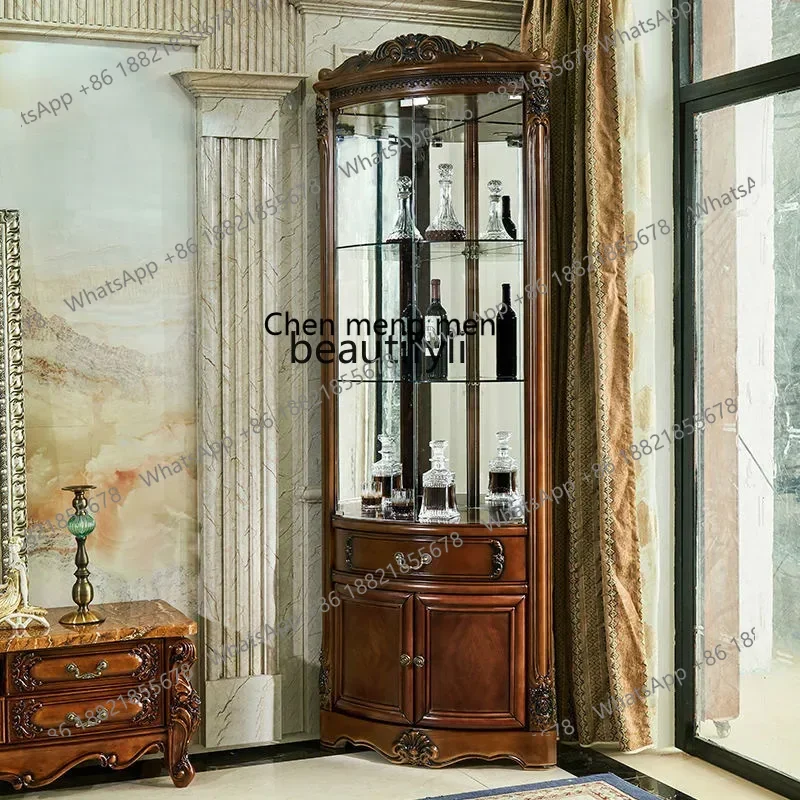 ss1001 American solid wood triangular wine cabinet against the wall corner cabinet storage with glass door vertical cabinet
ss1001 American solid wood triangular wine cabinet against the wall corner cabinet storage with glass door vertical cabinet