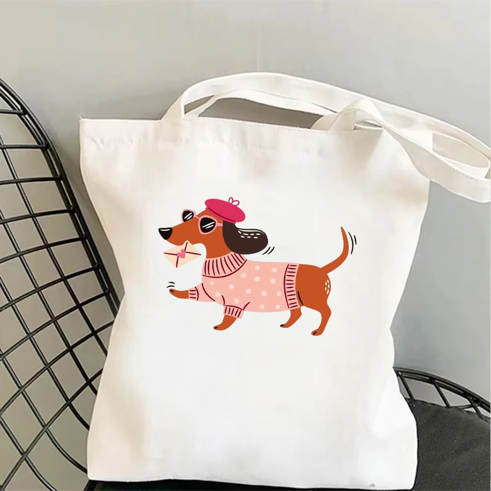 Cute Dachshund Canvas Tote Bag Funny Wiener Dog Beret Sweater Print Aesthetic Shoulder Purse Reusable Shopping Grocery Bag
Cute Dachshund Canvas Tote Bag Funny Wiener Dog Beret Sweater Print Aesthetic Shoulder Purse Reusable Shopping Grocery Bag
