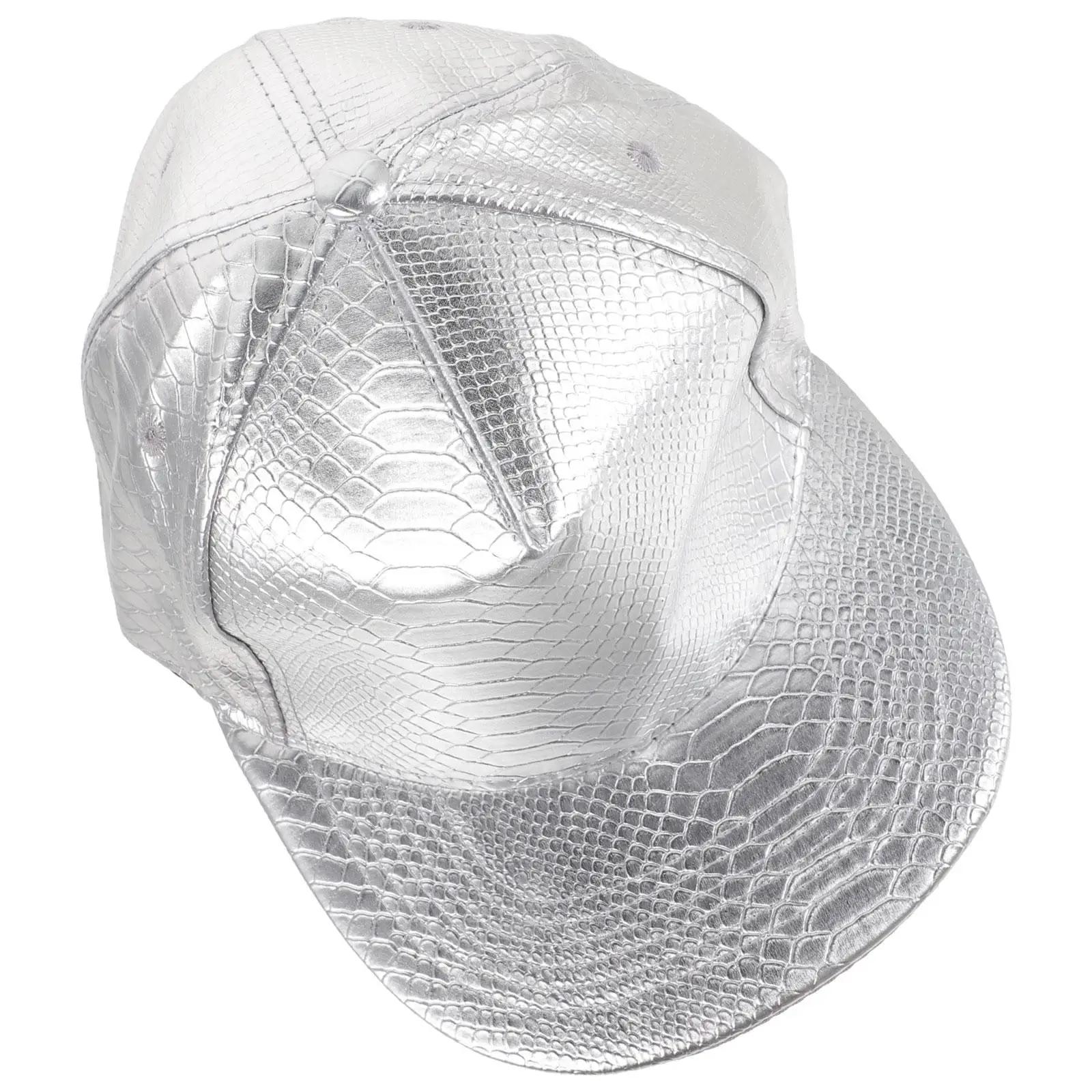 Baseball Cap Print Flat Brim Adjustable Snapback Hat Silver PU Unisex Mens 106x71x433inch
Baseball Cap Print Flat Brim Adjustable Snapback Hat Silver PU Unisex Mens 106x71x433inch