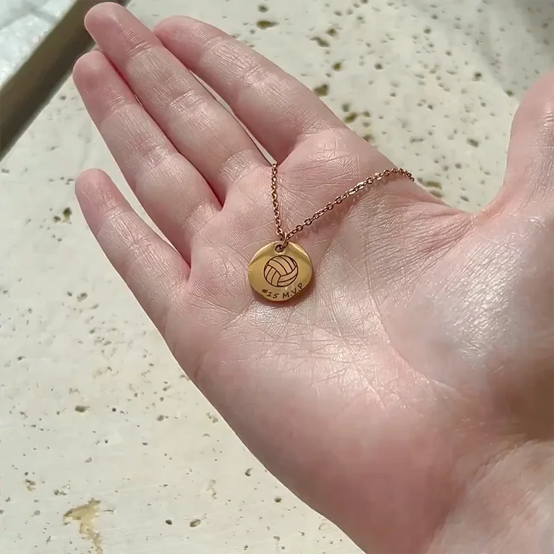 Unisex Custom Stainless Steel round Pendant Necklace Engraved with Sports Patterns Versatile Sports Style Jewelry Accessory
Unisex Custom Stainless Steel round Pendant Necklace Engraved with Sports Patterns Versatile Sports Style Jewelry Accessory