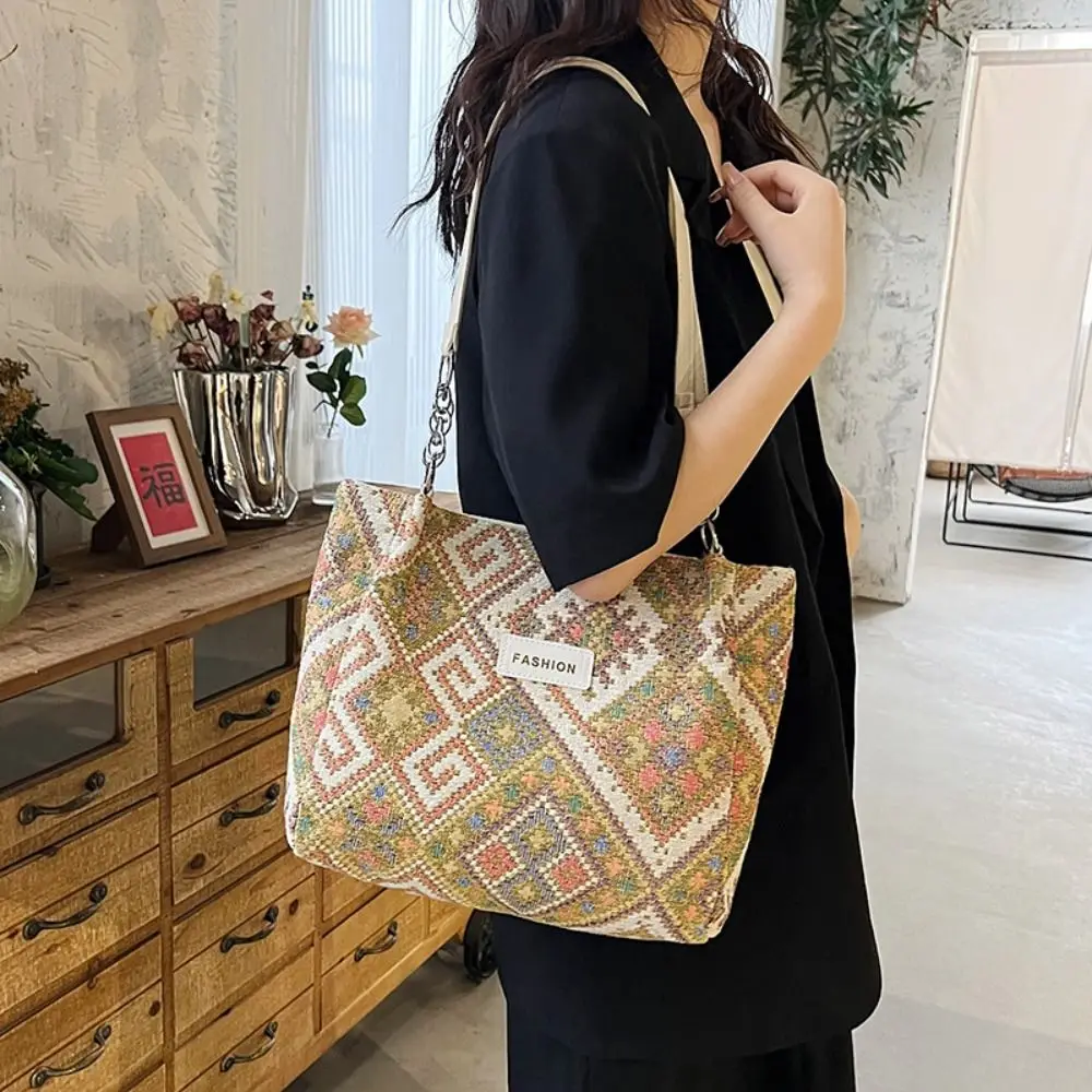 Women Canvas Shoulder Bag New Fashion Ethnic-Style Single Shoulder Bag Casual Large Capacity Retro Tote Bag
Women Canvas Shoulder Bag New Fashion Ethnic-Style Single Shoulder Bag Casual Large Capacity Retro Tote Bag