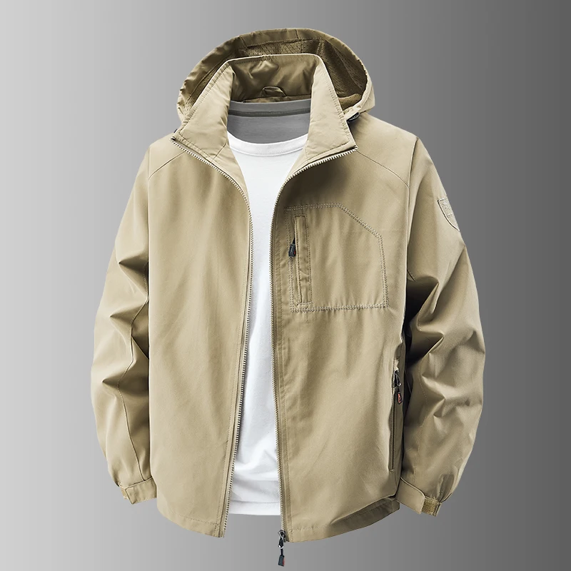Men Thin Hooded Jackets Business Jacket Men Army Green Solid Color Cargo Coat Men Breathable Lightweight Work Outdoor Outerwear
Men Thin Hooded Jackets Business Jacket Men Army Green Solid Color Cargo Coat Men Breathable Lightweight Work Outdoor Outerwear