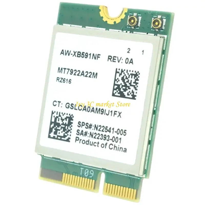 D7YC AW XB591NF MT7922 M.2 WIFI 6E Беспроводная сетевая карта Тройная полоса 2400 Мбит / с
D7YC AW XB591NF MT7922 M.2 WIFI 6E Беспроводная сетевая карта Тройная полоса 2400 Мбит / с