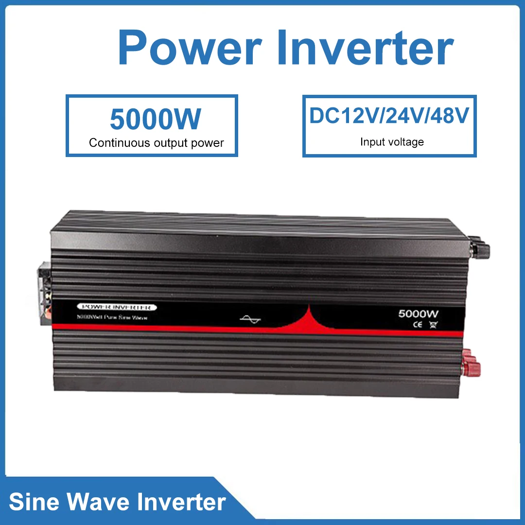 Pure Sine Wave Power Inverter 5000W DC12V/24V/48V Equipped With Reverse Connection Protection Function For The Battery
