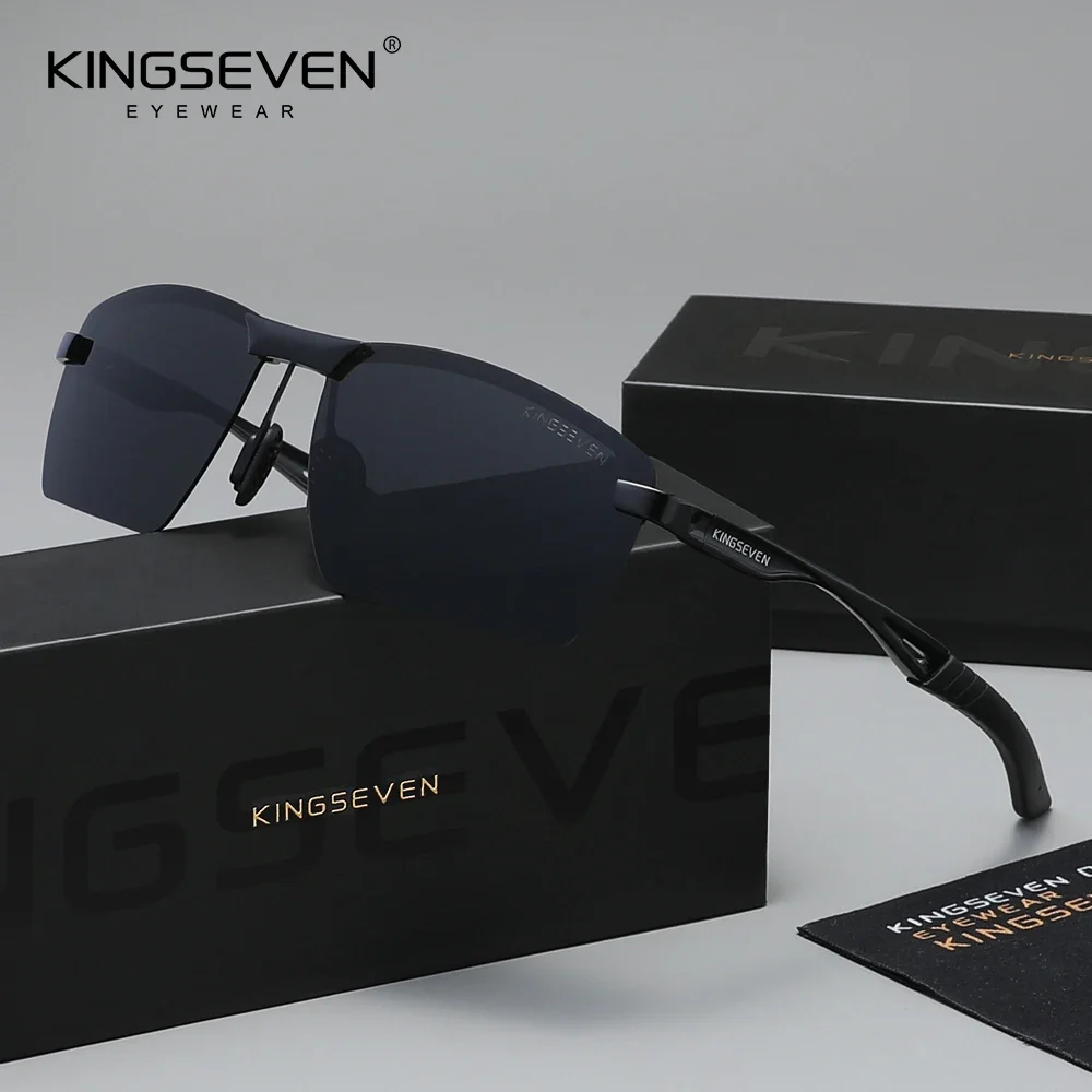 KINGSEVEN Trendy New Men's Polarized Sunglasses Aluminum Rimless Frame UV400 Glasses High Quality Male Outdoor Sports Eyewear
KINGSEVEN Trendy New Men's Polarized Sunglasses Aluminum Rimless Frame UV400 Glasses High Quality Male Outdoor Sports Eyewear