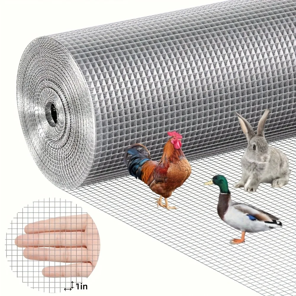 Heavy Duty Galvanized Welded Wire Mesh Rolls Are Suitable for Chicken Coops, Bird Cages, Gardens, Rabbit Cages, and Outdoor Use
Heavy Duty Galvanized Welded Wire Mesh Rolls Are Suitable for Chicken Coops, Bird Cages, Gardens, Rabbit Cages, and Outdoor Use