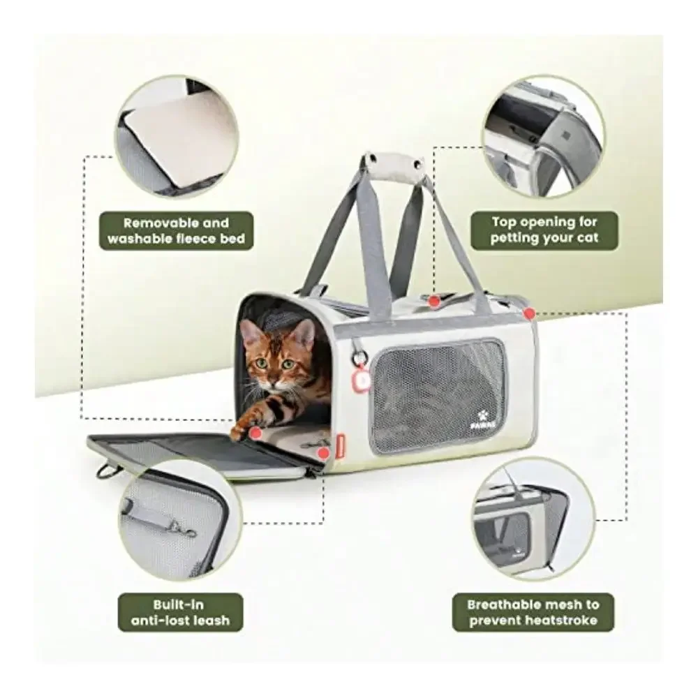 Carrier With ID Tag TSA Airline Appd Soft Sided Collapsible Pet Travel Carrier Portable Comfortable Convenient Foldable Cat Tra
Carrier With ID Tag TSA Airline Appd Soft Sided Collapsible Pet Travel Carrier Portable Comfortable Convenient Foldable Cat Tra