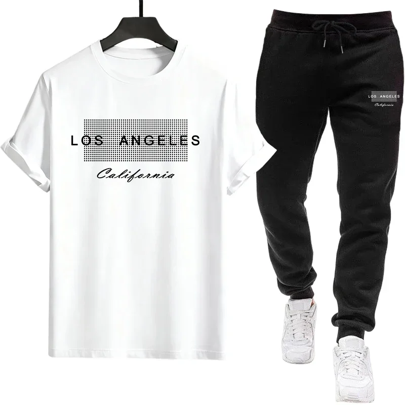 Мужской спортивный костюм: универсальная футболка с коротким рукавом и спортивные брюки для повседневной носки, качественный летний комплект для активного отдыха и бега
Мужской спортивный костюм: универсальная футболка с коротким рукавом и спортивные брюки для повседневной носки, качественный летний комплект для активного отдыха и бега