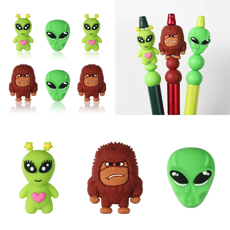 5/10Pcs Silicone Beads Bigfoot Alien Focal Beads Jewellery Making DIY Beaded Pen keychain Bracelets Jewelry Accessories Chain
5/10Pcs Silicone Beads Bigfoot Alien Focal Beads Jewellery Making DIY Beaded Pen keychain Bracelets Jewelry Accessories Chain