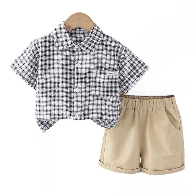 New Summer Baby Boys Clothes Suit Children Plaid Shirt Shorts 2Pcs/Sets Toddler Clothing Infant Casual Costume Kids Tracksuits
New Summer Baby Boys Clothes Suit Children Plaid Shirt Shorts 2Pcs/Sets Toddler Clothing Infant Casual Costume Kids Tracksuits