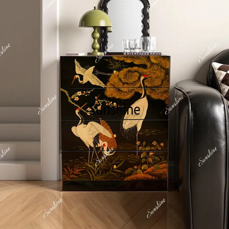 Chinese style solid wood chest cabinet new Chinese style living room decorative locker
Chinese style solid wood chest cabinet new Chinese style living room decorative locker