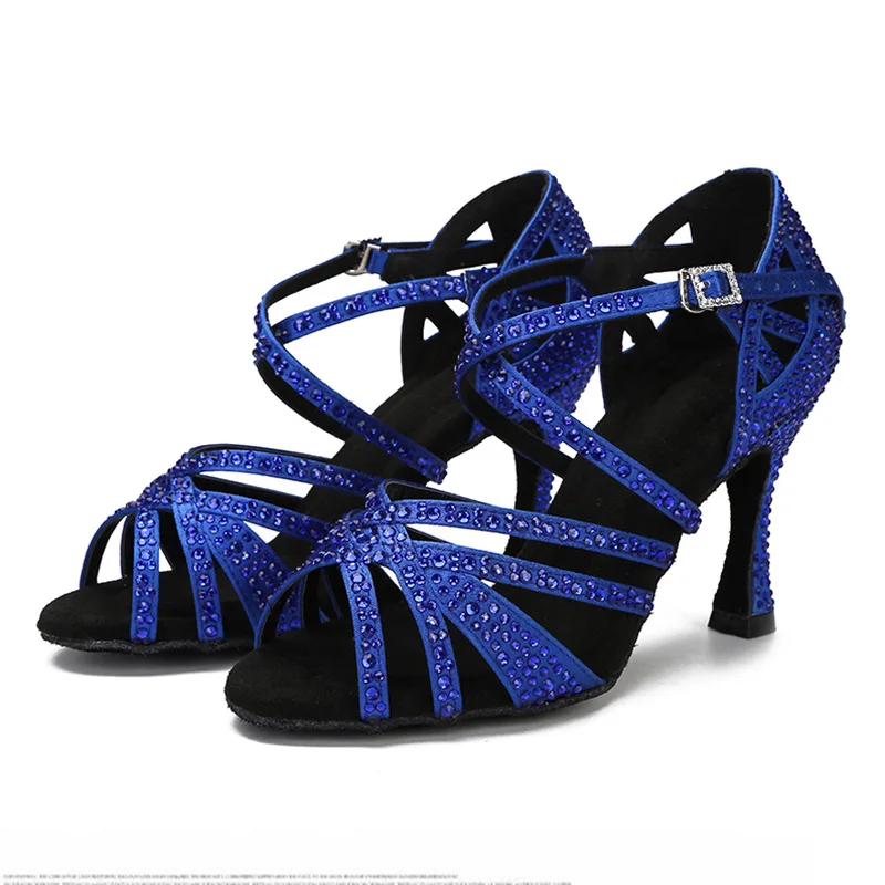 Blue Latin dance shoes female diamond indoor dance shoes high-heeled soft-soled dance shoes
Blue Latin dance shoes female diamond indoor dance shoes high-heeled soft-soled dance shoes