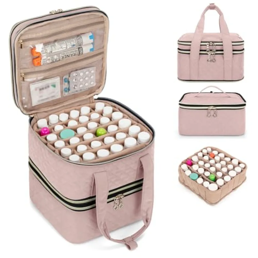 Pill Bottle Organizer Storage Bag, 3 Layers Medicine Travel Case Empty with Demountable Design and Dividers for Pills, Potions,
Pill Bottle Organizer Storage Bag, 3 Layers Medicine Travel Case Empty with Demountable Design and Dividers for Pills, Potions,