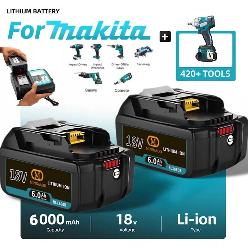 Original For Makita 18V Battery Rechargeable Lithium, For Makita BL1830B BL1840B BL1850B Replacement Power Tool 
Original For Makita 18V Battery Rechargeable Lithium, For Makita BL1830B BL1840B BL1850B Replacement Power Tool